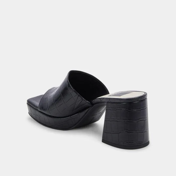 Heels Shop Dolce Vita Marsha Heels Noir Embossed Stella Noir Embossed Stella