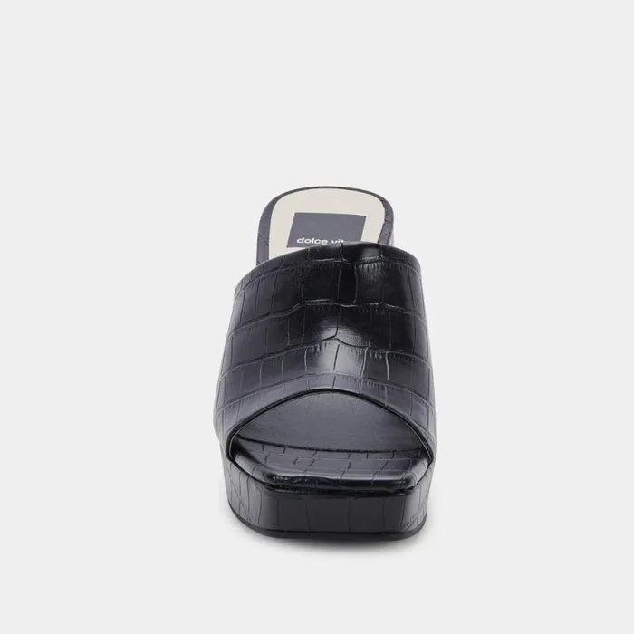 Heels Shop Dolce Vita Marsha Heels Noir Embossed Stella Noir Embossed Stella