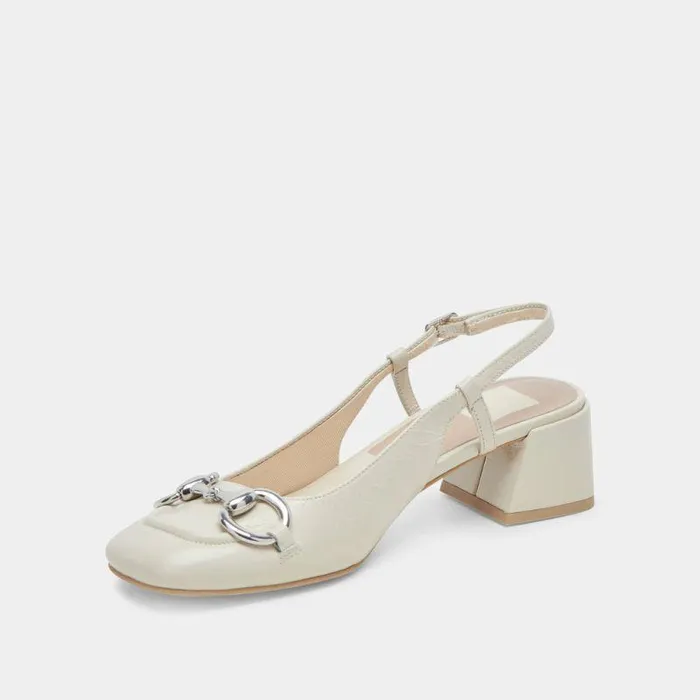 Heels Shop Dolce Vita Melli Heels Ivory Crinkle Patent Ivory Crinkle Patent
