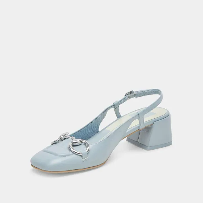 Heels Shop Dolce Vita Melli Heels Sky Blue Crinkle Patent Sky Blue Crinkle Patent