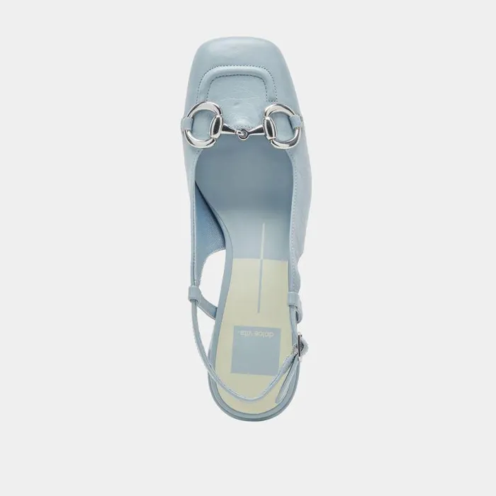 Heels Shop Dolce Vita Melli Heels Sky Blue Crinkle Patent Sky Blue Crinkle Patent