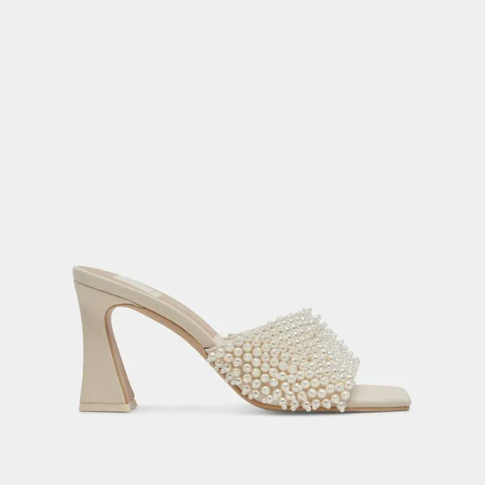 Heels Shop Dolce Vita Nandy Pearl Heels Vanilla Pearls Vanilla Pearls