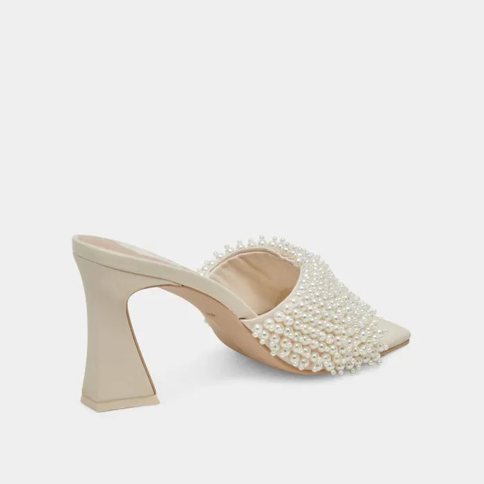 Heels Shop Dolce Vita Nandy Pearl Heels Vanilla Pearls Vanilla Pearls