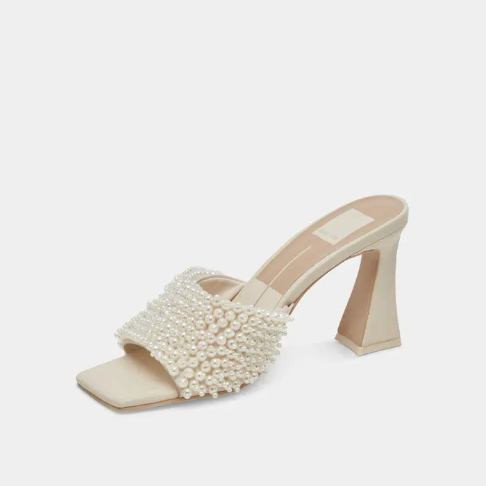 Heels Shop Dolce Vita Nandy Pearl Heels Vanilla Pearls Vanilla Pearls