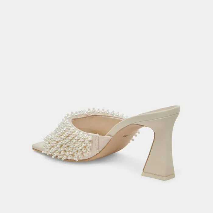 Heels Shop Dolce Vita Nandy Pearl Heels Vanilla Pearls Vanilla Pearls