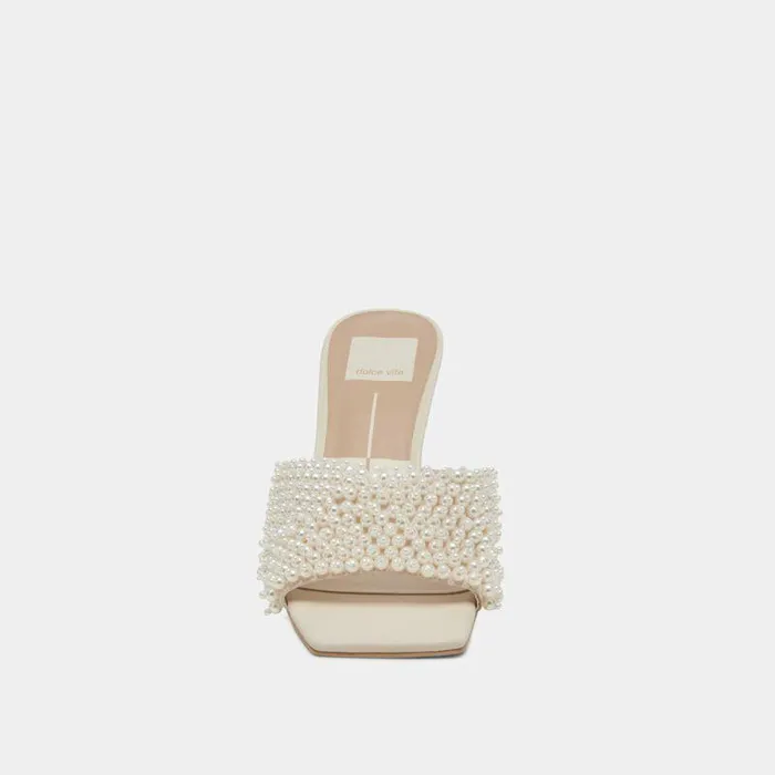 Heels Shop Dolce Vita Nandy Pearl Heels Vanilla Pearls Vanilla Pearls