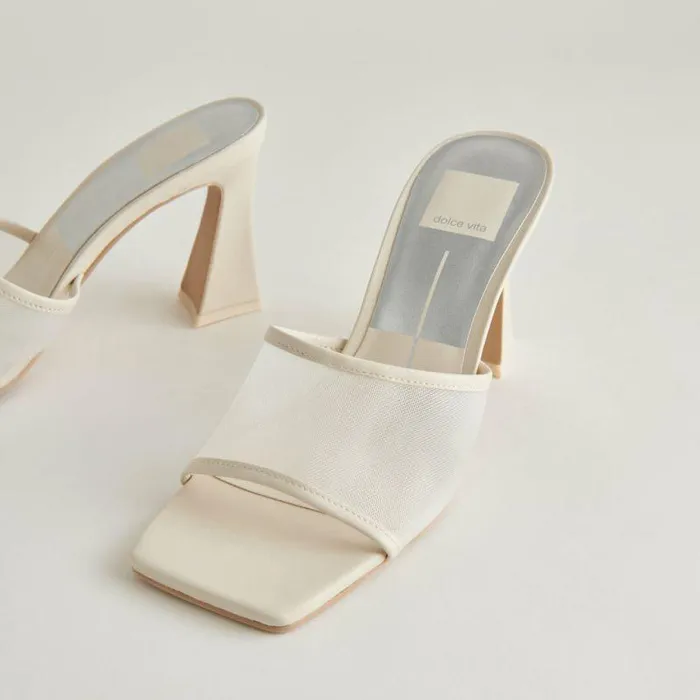 Heels Shop Dolce Vita Narda Heels Ivory Mesh Ivory Mesh