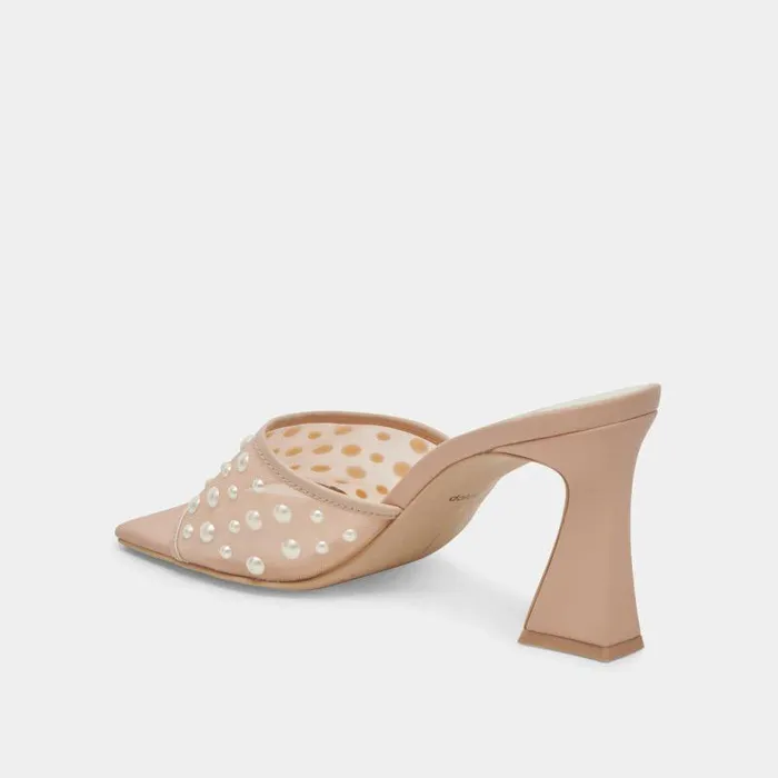 Heels Shop Dolce Vita Narda Pearl Heels Blush Mesh Blush Mesh