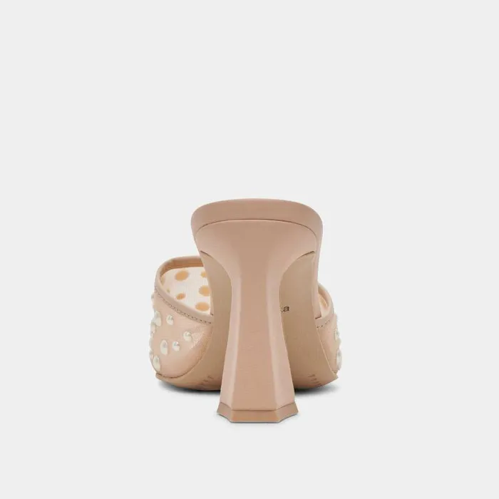 Heels Shop Dolce Vita Narda Pearl Heels Blush Mesh Blush Mesh