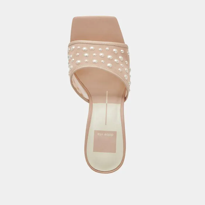 Heels Shop Dolce Vita Narda Pearl Heels Blush Mesh Blush Mesh