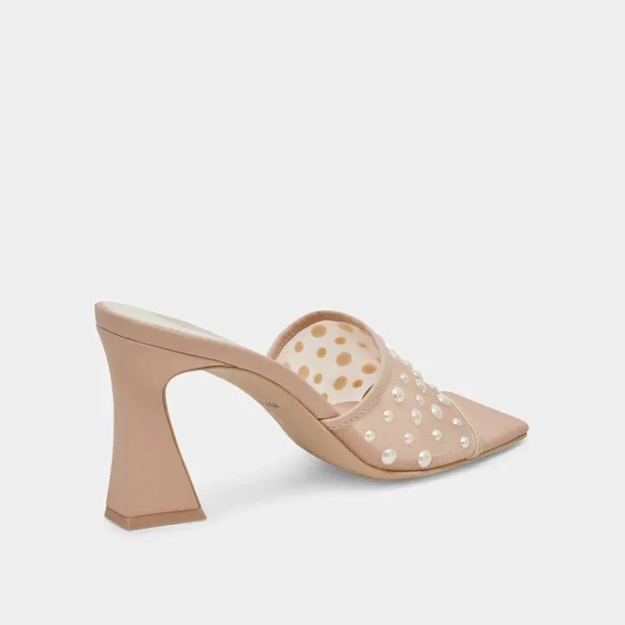 Heels Shop Dolce Vita Narda Pearl Heels Blush Mesh Blush Mesh