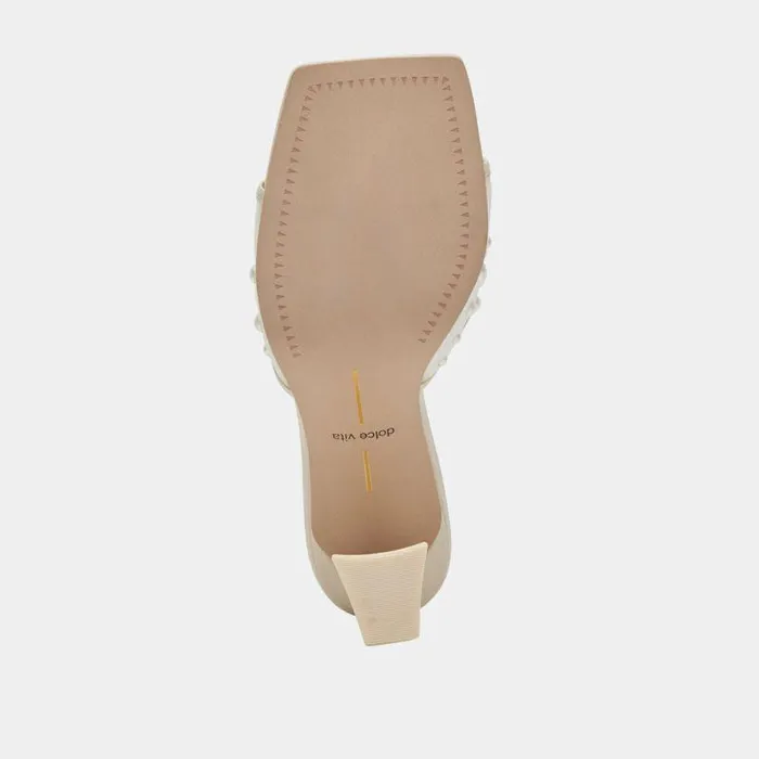 Heels Shop Dolce Vita Narda Pearl Heels Ivory Mesh Ivory Mesh