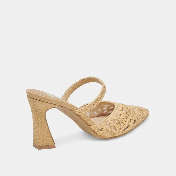 Heels Shop Dolce Vita Nassau Heels Natural Raffia Natural Raffia