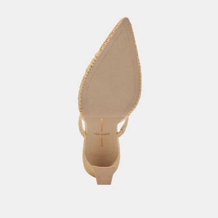 Heels Shop Dolce Vita Nassau Heels Natural Raffia Natural Raffia