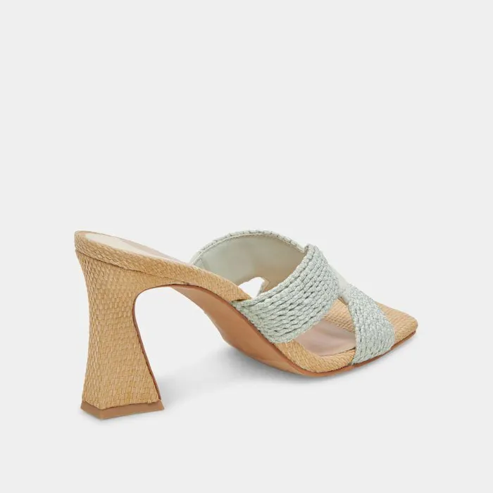 Heels Shop Dolce Vita Nitro Heels Mint Raffia Mint Raffia