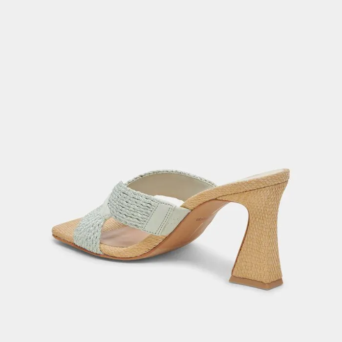 Heels Shop Dolce Vita Nitro Heels Mint Raffia Mint Raffia
