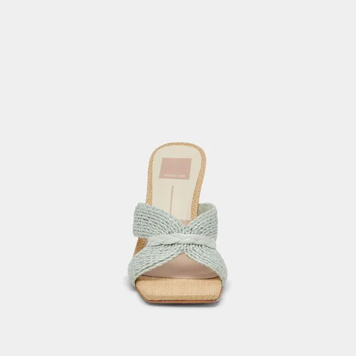 Heels Shop Dolce Vita Nitro Heels Mint Raffia Mint Raffia