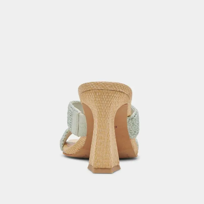 Heels Shop Dolce Vita Nitro Heels Mint Raffia Mint Raffia