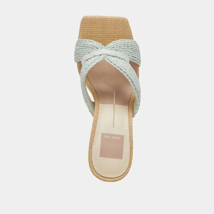 Heels Shop Dolce Vita Nitro Heels Mint Raffia Mint Raffia