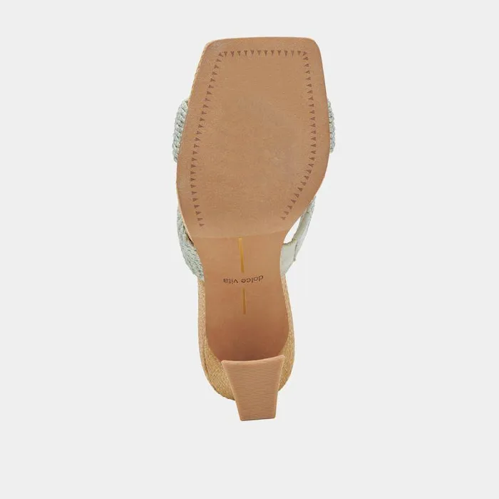 Heels Shop Dolce Vita Nitro Heels Mint Raffia Mint Raffia