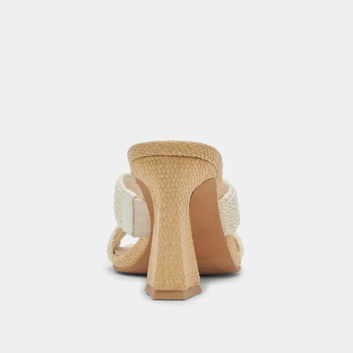 Heels Shop Dolce Vita Nitro Heels White Raffia White Raffia