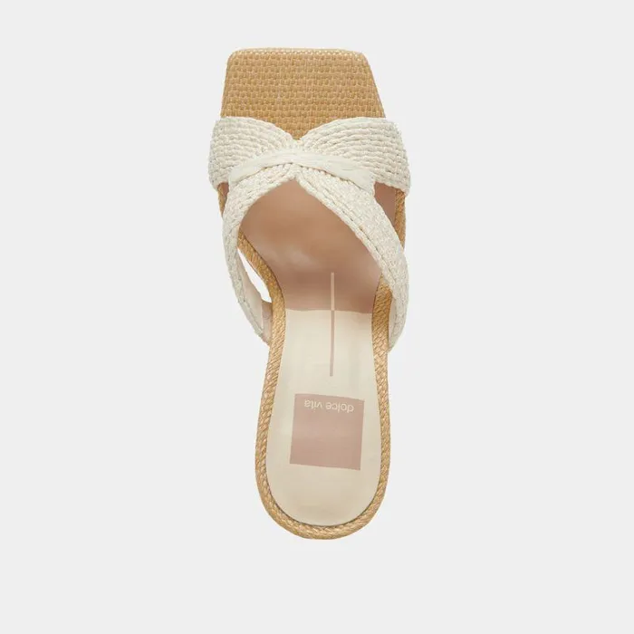 Heels Shop Dolce Vita Nitro Heels White Raffia White Raffia