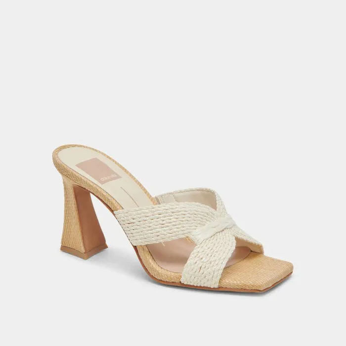 Heels Shop Dolce Vita Nitro Heels White Raffia White Raffia