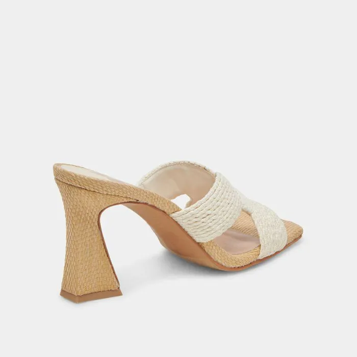 Heels Shop Dolce Vita Nitro Heels White Raffia White Raffia