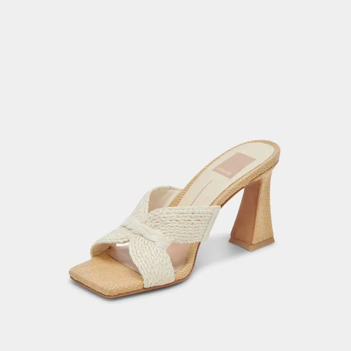 Heels Shop Dolce Vita Nitro Heels White Raffia White Raffia