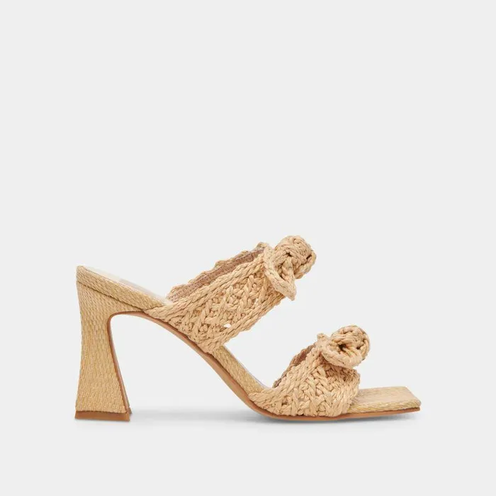 Heels Shop Dolce Vita Niyah Heels Lt Natural Raffia Lt Natural Raffia