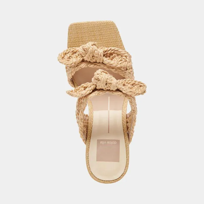 Heels Shop Dolce Vita Niyah Heels Lt Natural Raffia Lt Natural Raffia