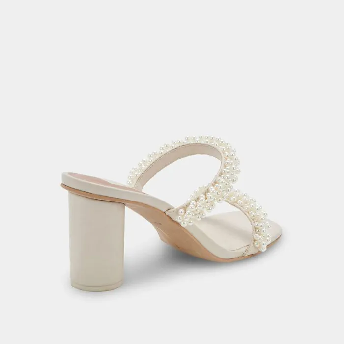 Heels Shop Dolce Vita Noel Heels Vanilla Pearls Vanilla Pearl Bead Heels Vanilla Pearls