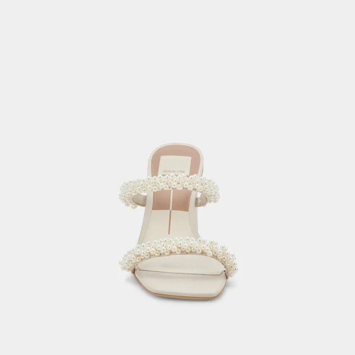 Heels Shop Dolce Vita Noel Heels Vanilla Pearls Vanilla Pearl Bead Heels Vanilla Pearls