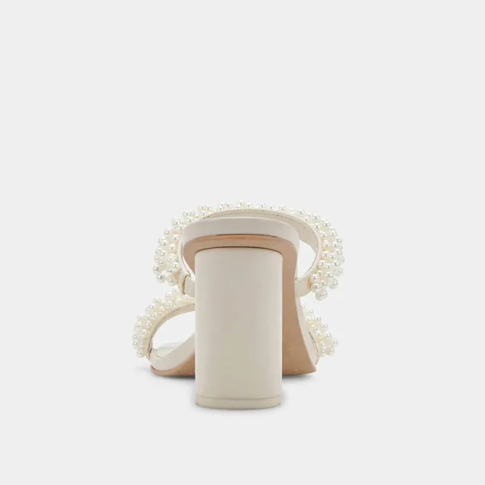 Heels Shop Dolce Vita Noel Heels Vanilla Pearls Vanilla Pearl Bead Heels Vanilla Pearls