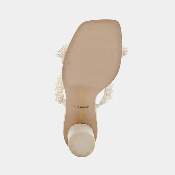 Heels Shop Dolce Vita Noel Heels Vanilla Pearls Vanilla Pearl Bead Heels Vanilla Pearls