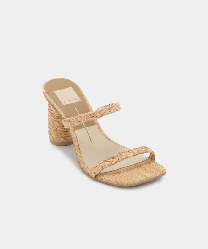 Heels Shop Dolce Vita Noles Heels Lt Natural Raffia Women039s Chunky Round Heels Lt Natural Raffia