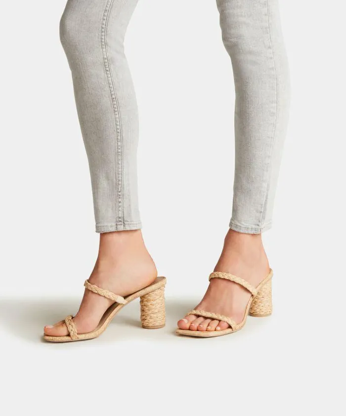 Heels Shop Dolce Vita Noles Heels Lt Natural Raffia Women039s Chunky Round Heels Lt Natural Raffia