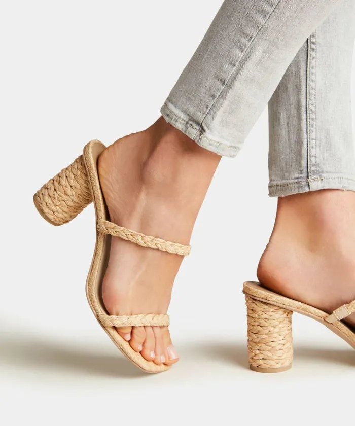 Heels Shop Dolce Vita Noles Heels Lt Natural Raffia Women039s Chunky Round Heels Lt Natural Raffia