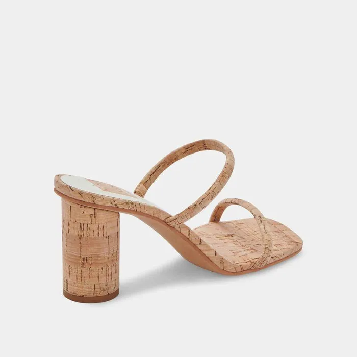 Heels Shop Dolce Vita Noles Heels Natural Cork Women039s Chunky Round Heels Natural Cork