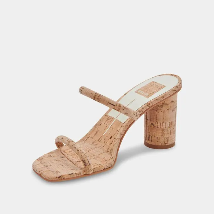 Heels Shop Dolce Vita Noles Heels Natural Cork Women039s Chunky Round Heels Natural Cork