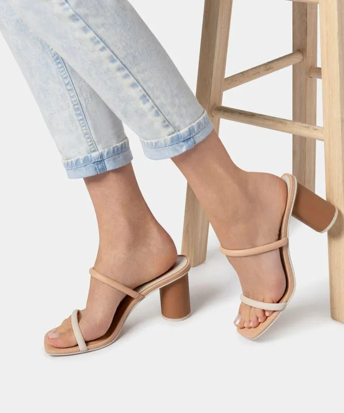 Heels Shop Dolce Vita Noles Heels Natural White Women039s Chunky Round Heels Natural White
