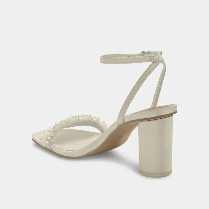 Heels Shop Dolce Vita Nory Wide Heels Vanilla Pearls Vanilla Pearls