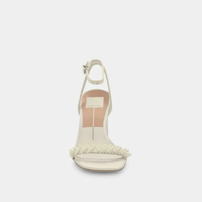 Heels Shop Dolce Vita Nory Wide Heels Vanilla Pearls Vanilla Pearls
