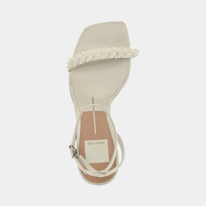 Heels Shop Dolce Vita Nory Wide Heels Vanilla Pearls Vanilla Pearls