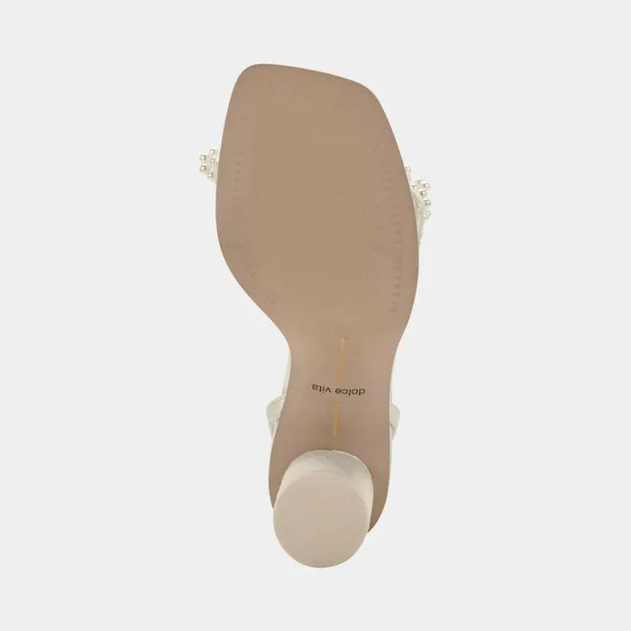 Heels Shop Dolce Vita Nory Wide Heels Vanilla Pearls Vanilla Pearls