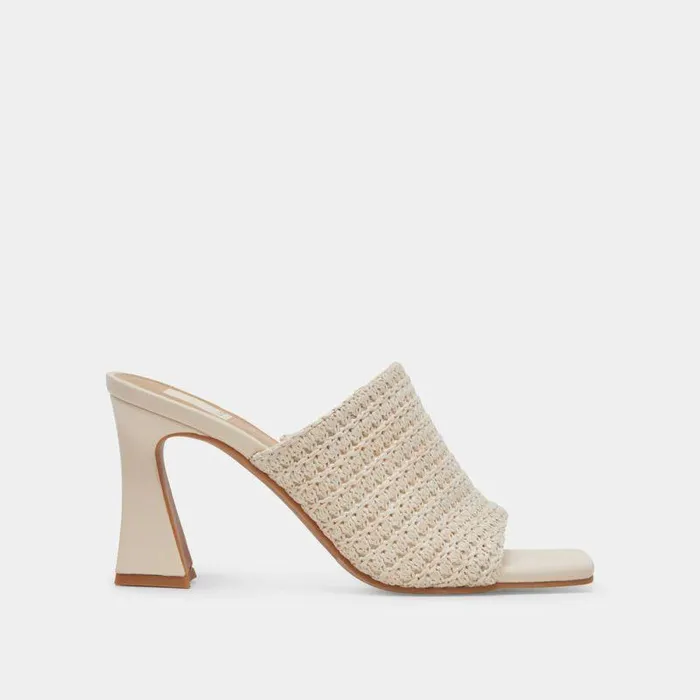 Heels Shop Dolce Vita Novis Heels Cream Woven Cream Woven
