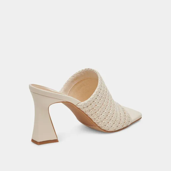 Heels Shop Dolce Vita Novis Heels Cream Woven Cream Woven