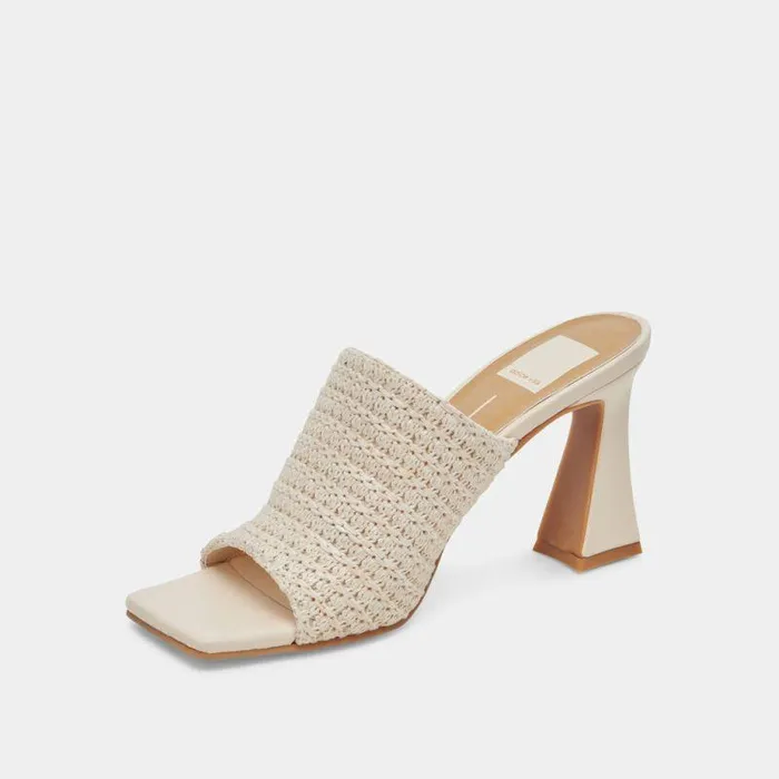 Heels Shop Dolce Vita Novis Heels Cream Woven Cream Woven