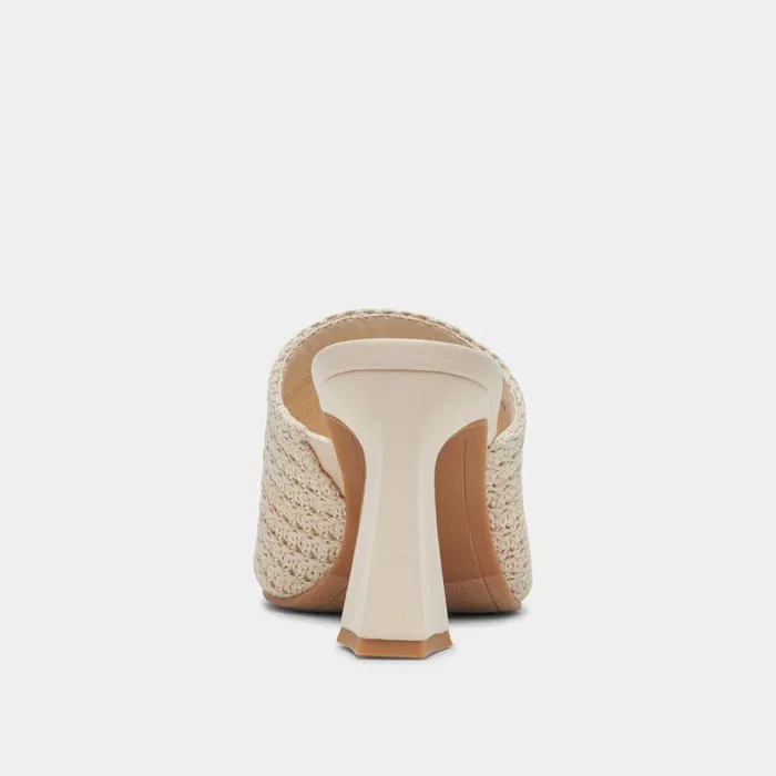 Heels Shop Dolce Vita Novis Heels Cream Woven Cream Woven