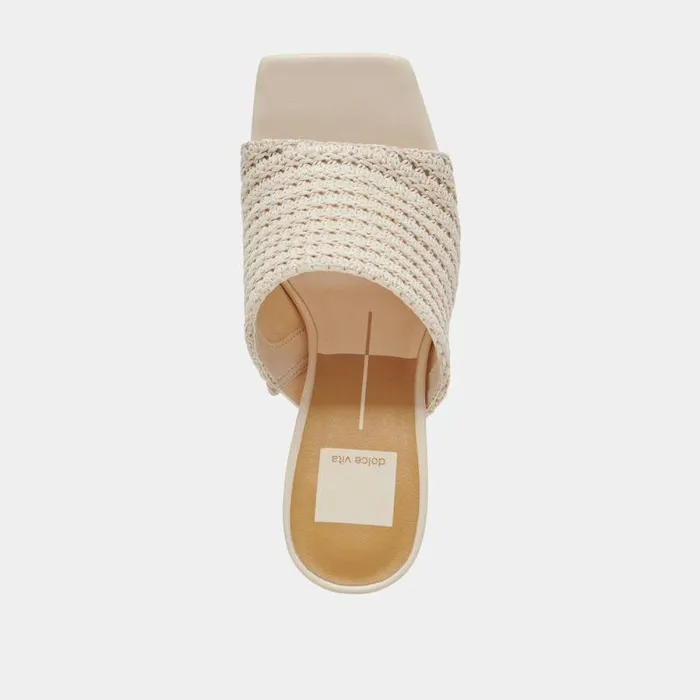 Heels Shop Dolce Vita Novis Heels Cream Woven Cream Woven